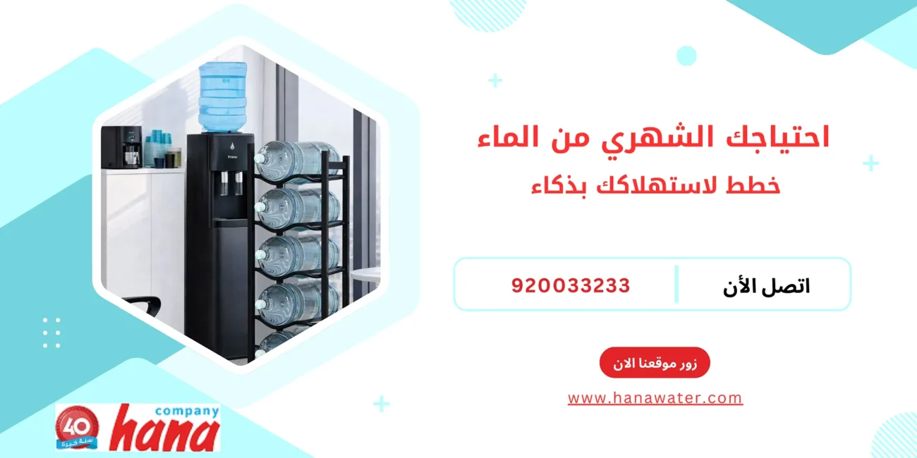احتياجك الشهري من الماء – خطط لاستهلاكك بذكاء