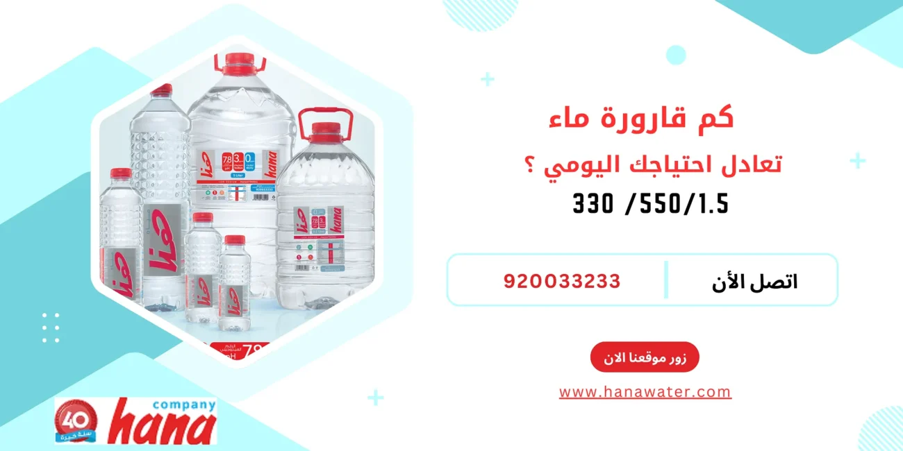 كم قارورة ماء تعادل احتياجك اليومي؟