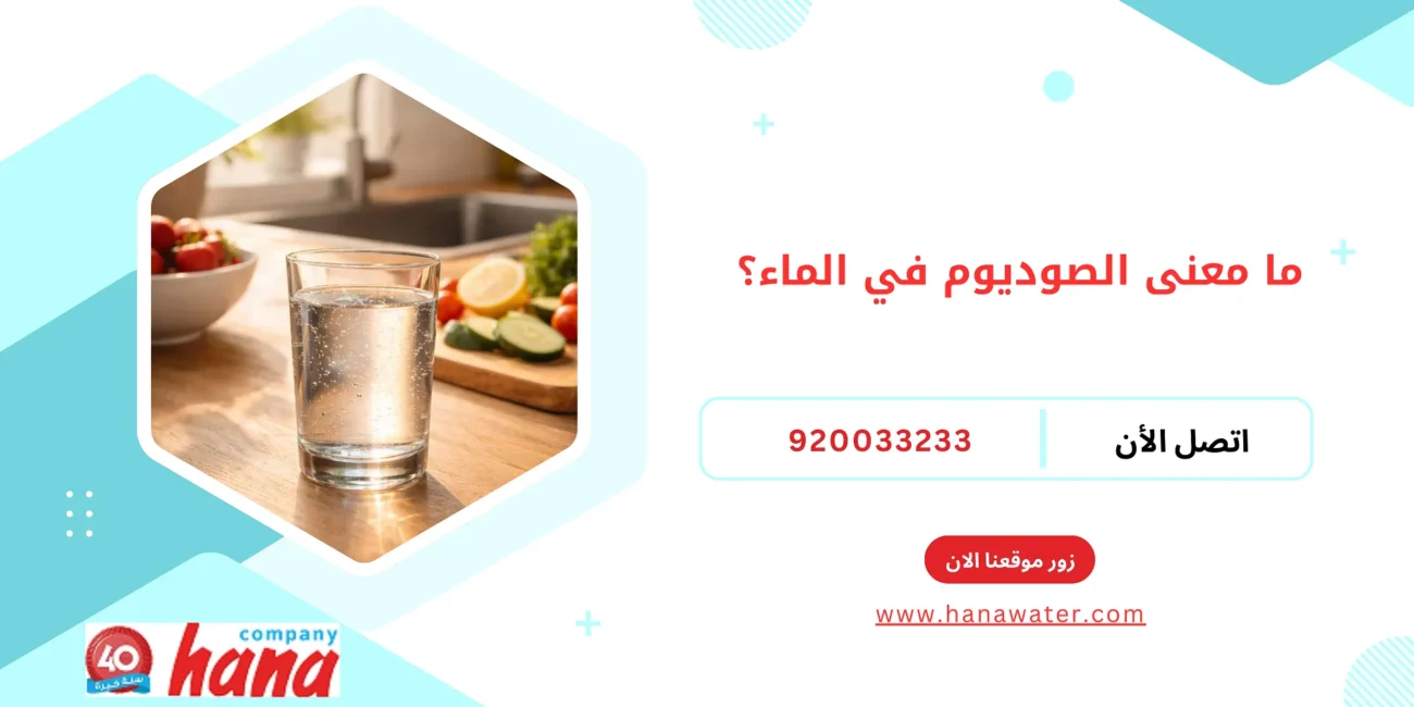 ما معنى الصوديوم في الماء؟