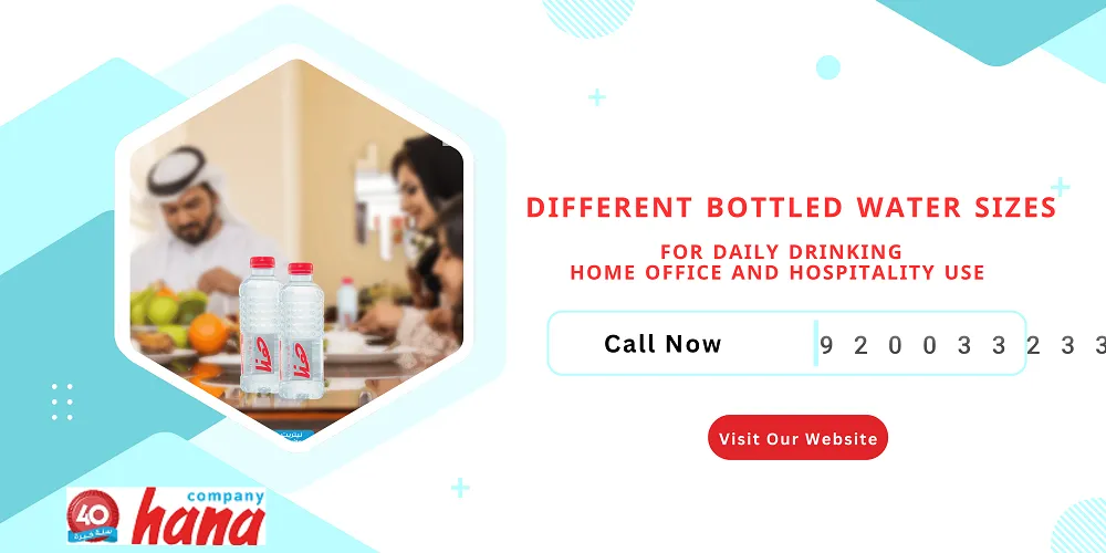 Hana Water bottled water cartons with clear mineral composition and bottle sizes